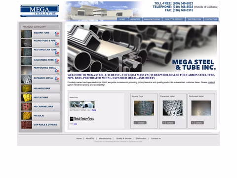 Mega-Steel-Tube Homepage 1440px