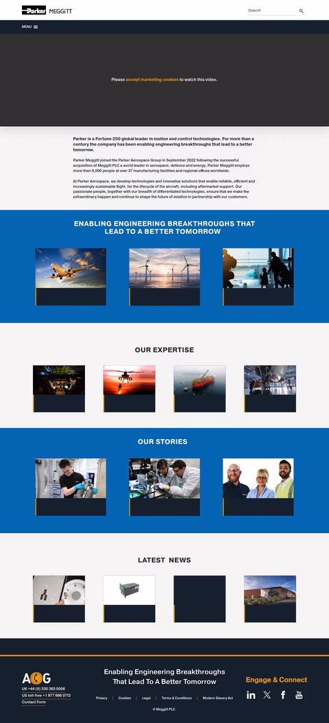 Meggitt-Plc Homepage 1440px