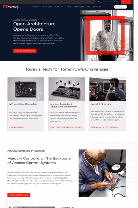 Mercury-Security-Corporation Homepage 1440px