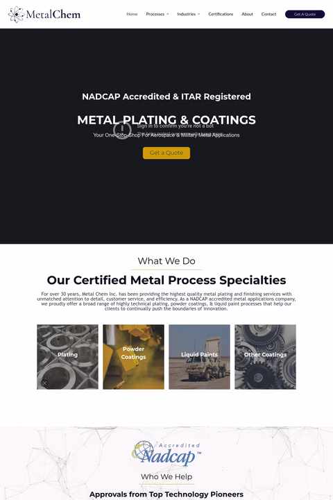 Metal-Chemical Homepage 1440px