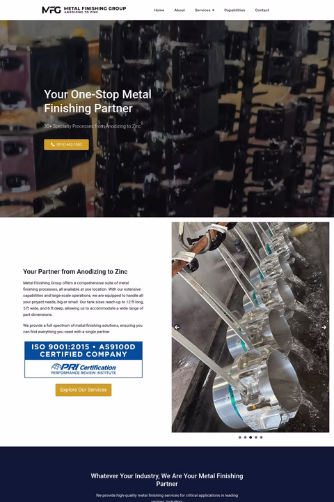 Metal-Finishing-Group Homepage 1440px