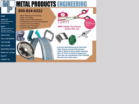 Metal-Products-Engineering Homepage 1440px