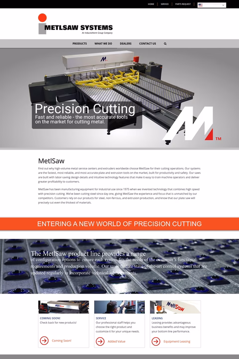 Metlsaw-Systems-Inc Homepage 1440px