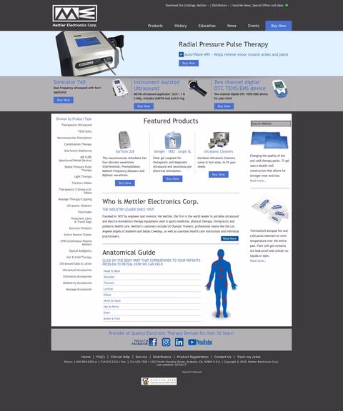 Mettler-Electronics Homepage 1440px