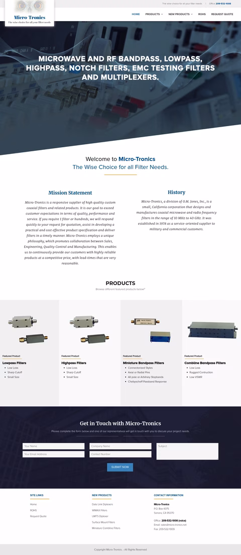 Micro-Tronics Homepage 1440px