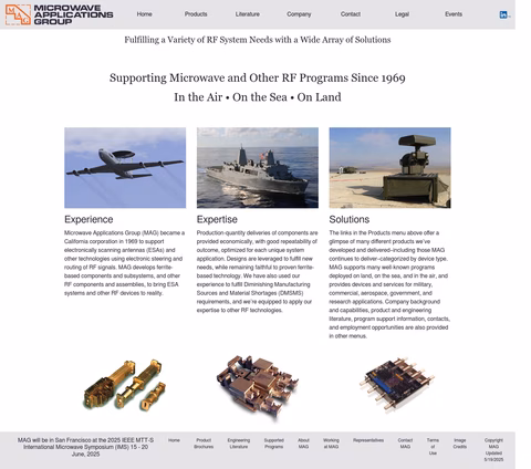Microwave-Applications-Group Homepage 1440px