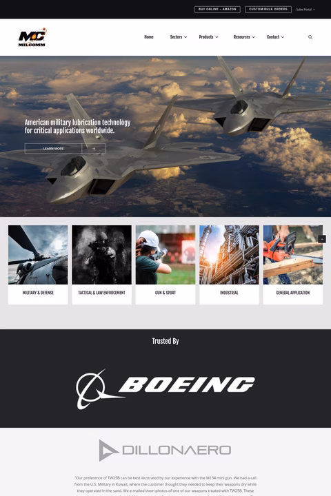 Mil-Comm Homepage 1440px