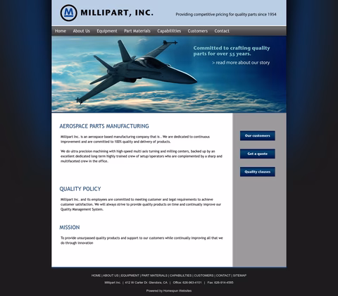Millipart Homepage 1440px