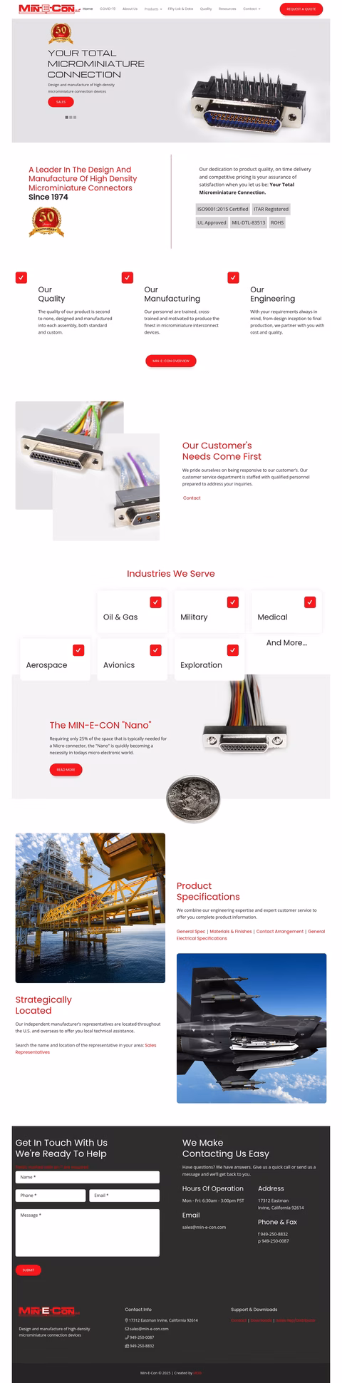 Min-E-Con Homepage 1440px