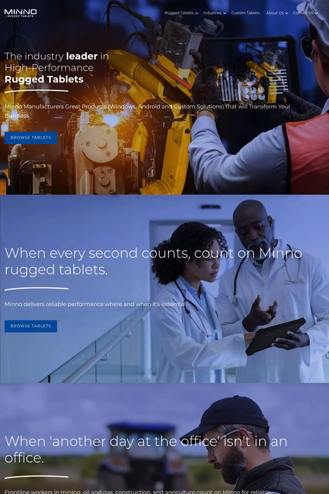 Minno Homepage 1440px