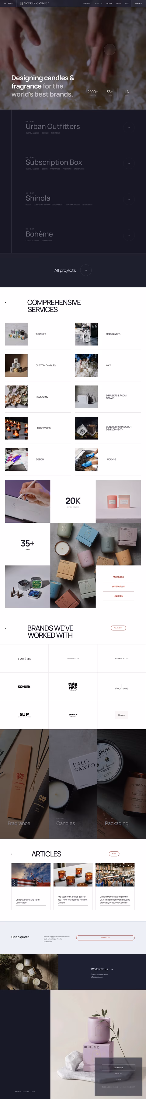 Modern-Candle Homepage 1440px