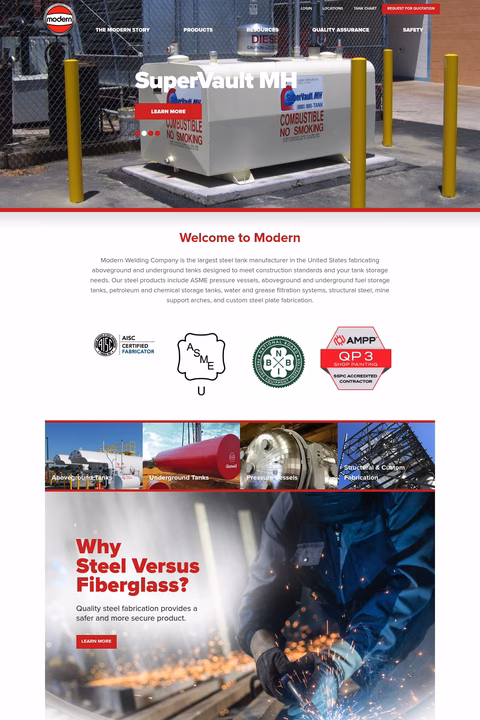 Modern-Welding-Company Homepage 1440px