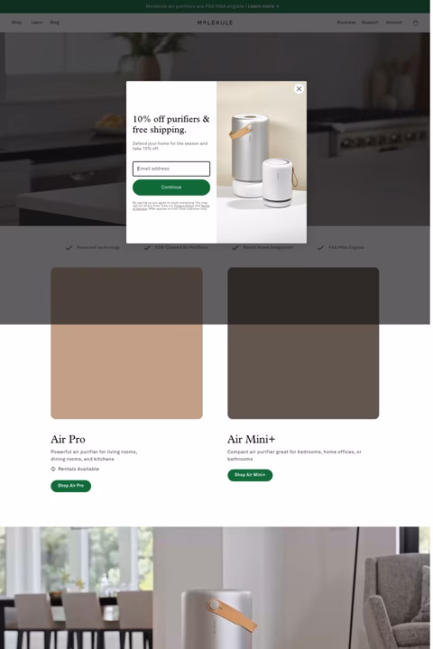 Molekule Homepage 1440px