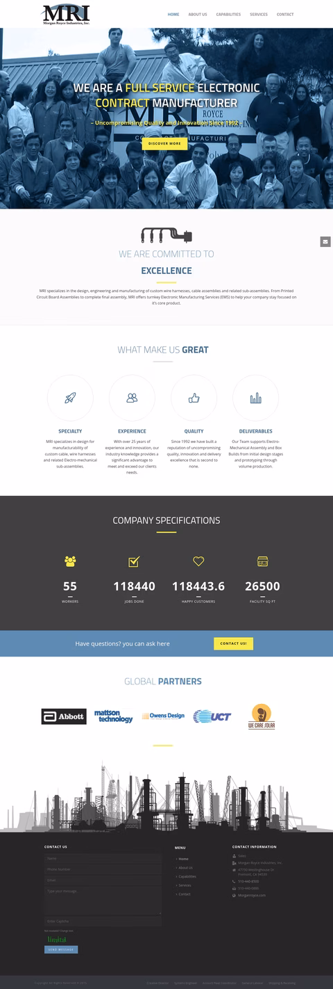 Morgan-Royce-Industries Homepage 1440px