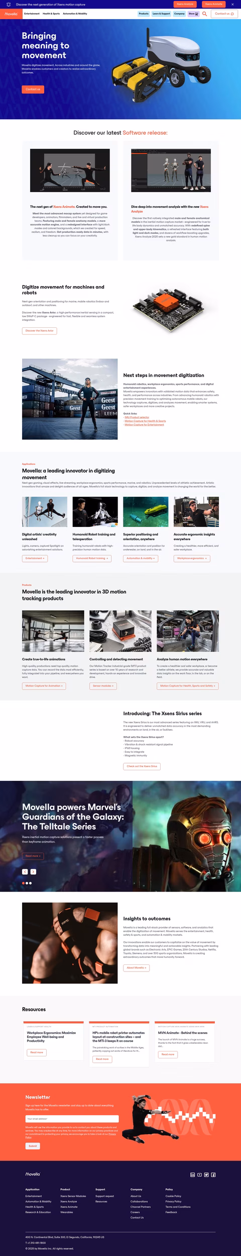 Movella Homepage 1440px