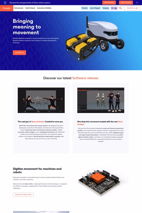 Movella Homepage 1440px