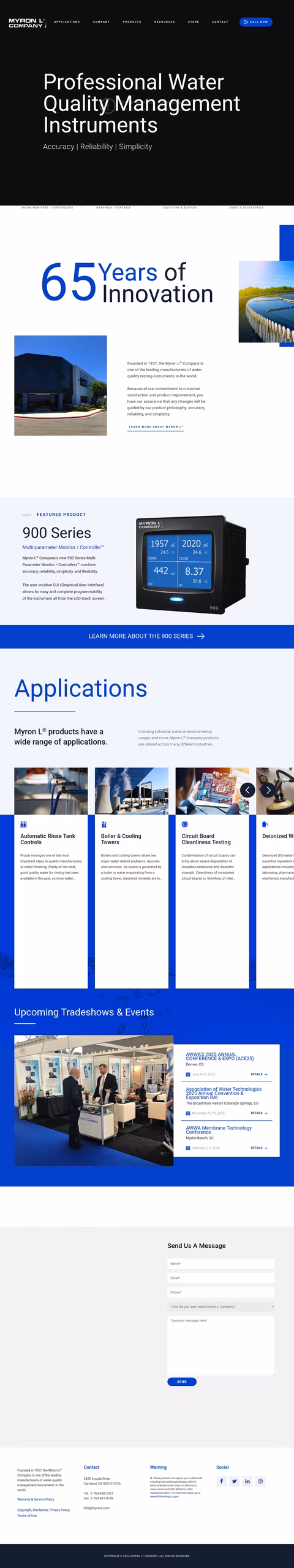 Myron-L-Company Homepage 1440px