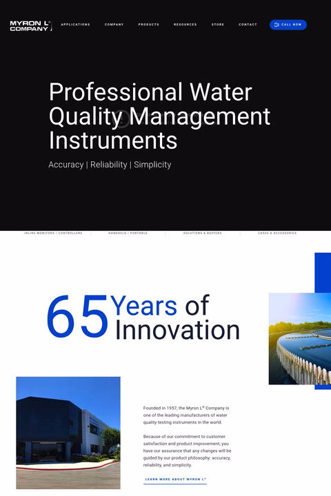 Myron-L-Company Homepage 1440px