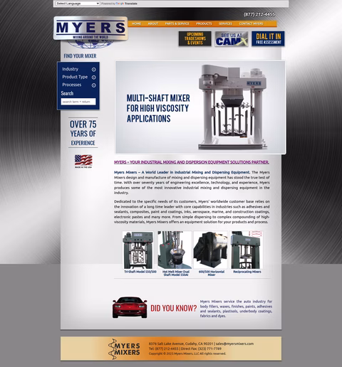 Myers-Engineering Homepage 1440px