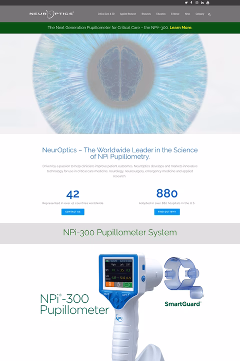 Neuroptics Homepage 1440px
