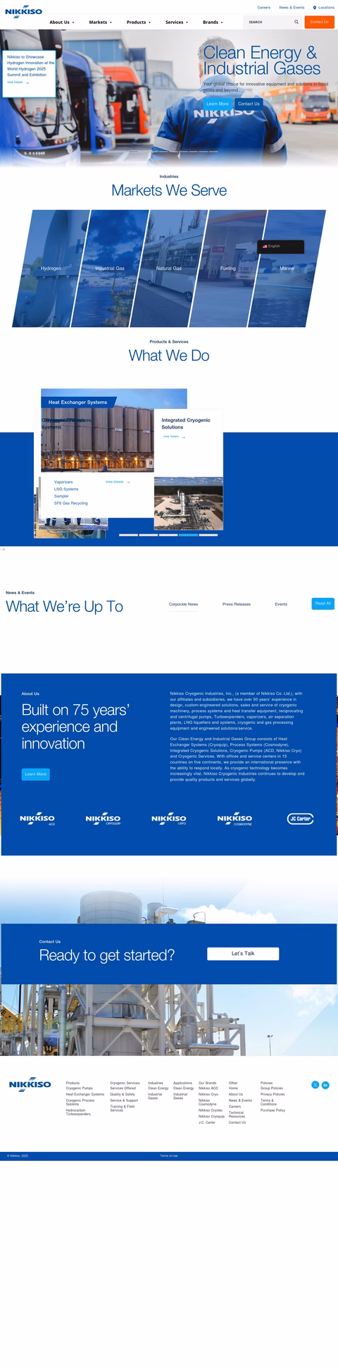 Nikkiso Homepage 1440px