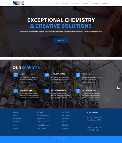 Norac-Pharma Homepage 1440px