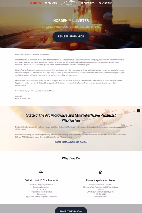 Norden-Millimeter Homepage 1440px