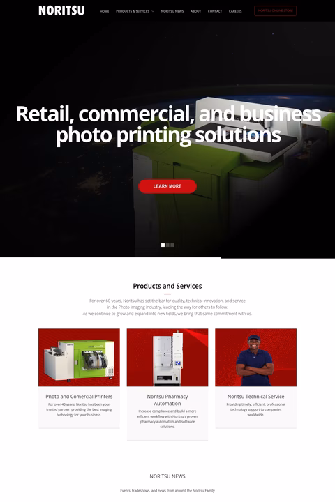 Noritsu-America-Corporation Homepage 1440px