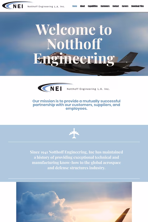 Notthoff-Engineering Homepage 1440px