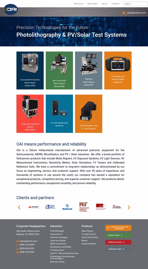 Oainet Homepage 1440px