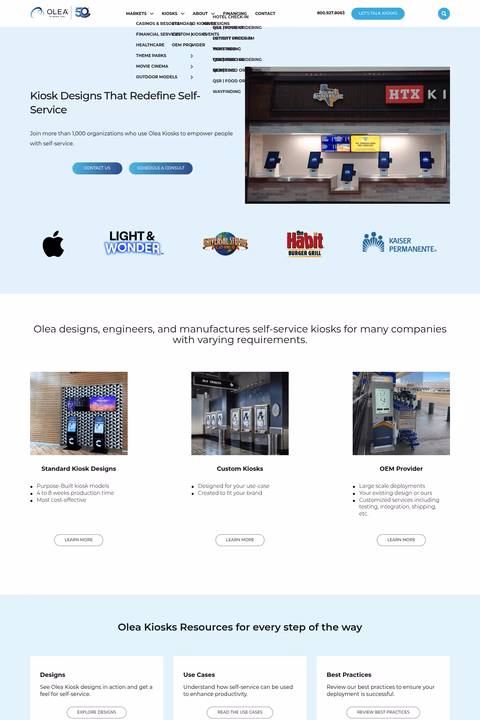 Olea-Kiosks Homepage 1440px
