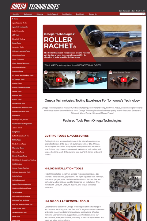 Omega-Technologies Homepage 1440px