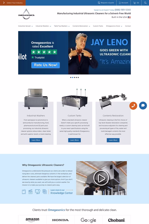 Omegasonics Homepage 1440px