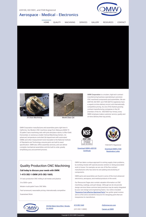 Omw-Corporation Homepage 1440px