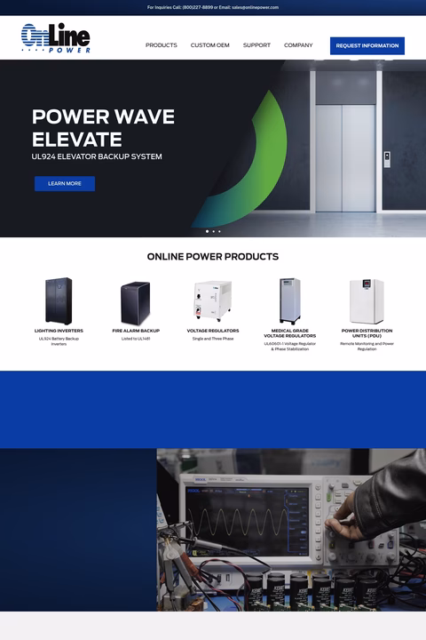 Online-Power Homepage 1440px