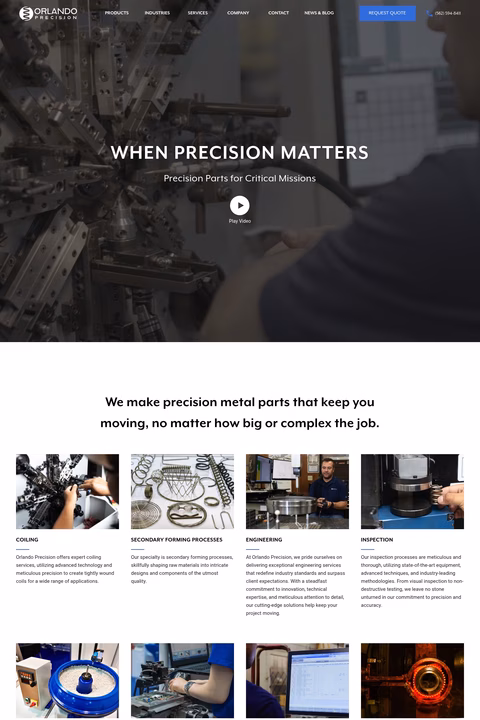 Orlando-Precision Homepage 1440px