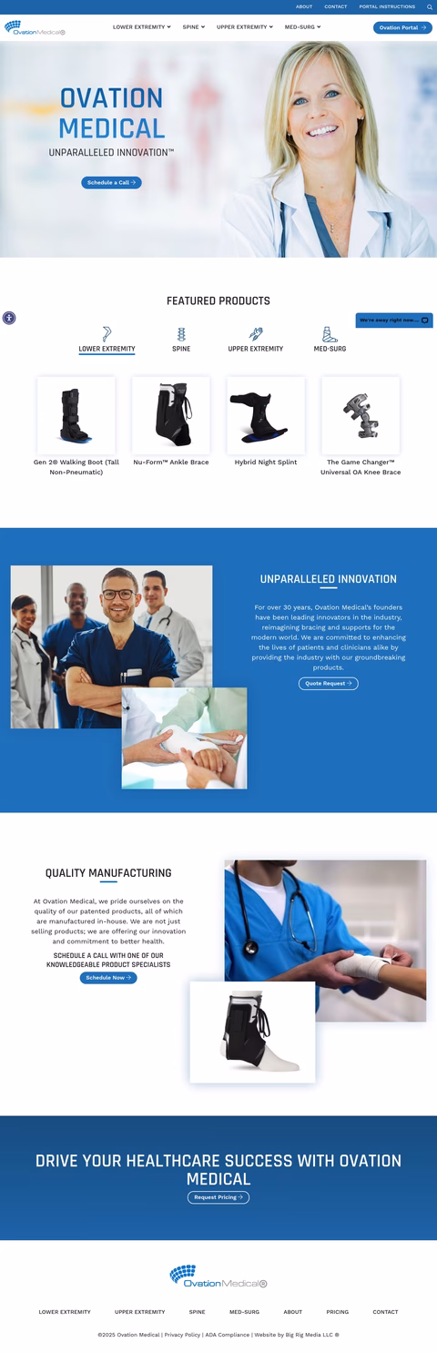 Ovation-Medical Homepage 1440px