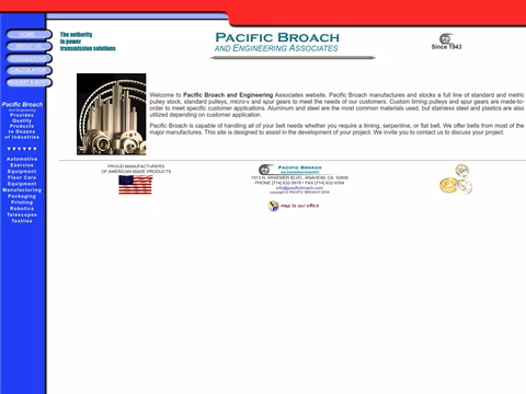 Pacific-Broach-Engineering-Associates Homepage 1440px