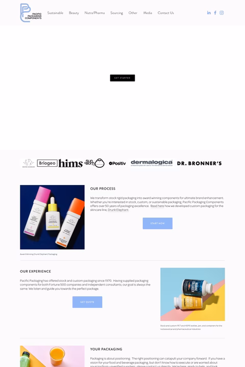 Pacific-Packaging-Components Homepage 1440px