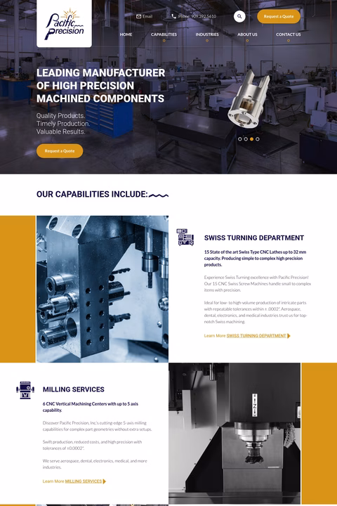 Pacific-Precision-Inc Homepage 1440px
