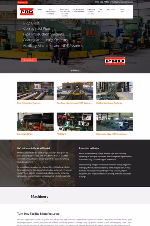 Pacific-Roller-Die-Company Homepage 1440px
