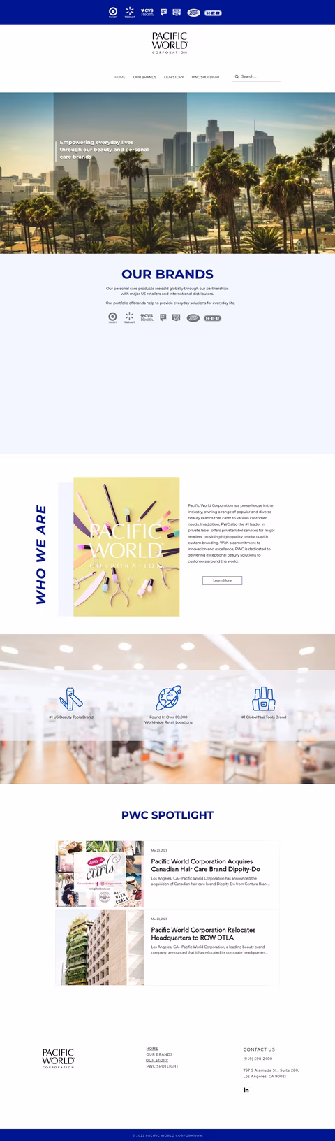 Pacific-World-Corporation Homepage 1440px