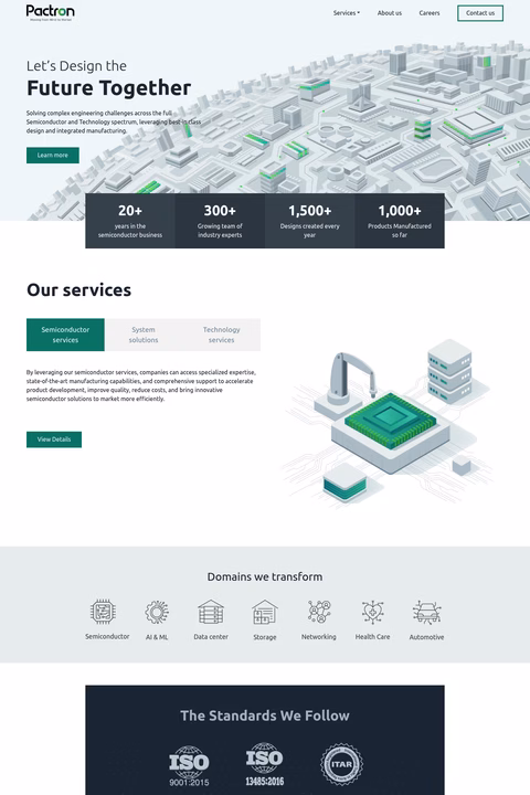 Pactron-Inc Homepage 1440px