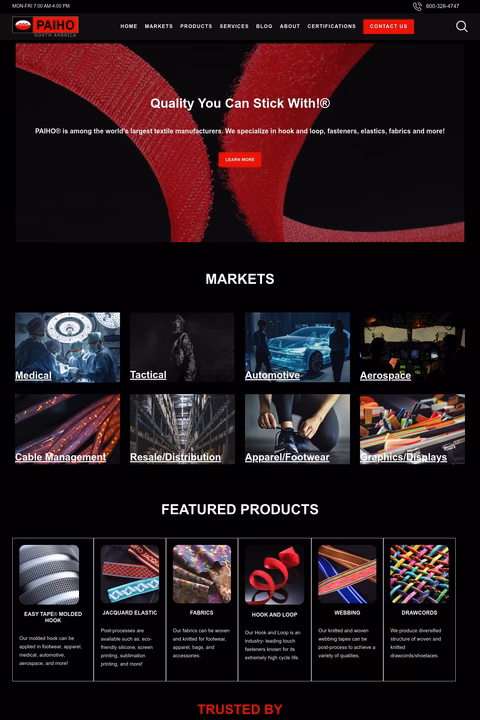 Paiho-North-America Homepage 1440px