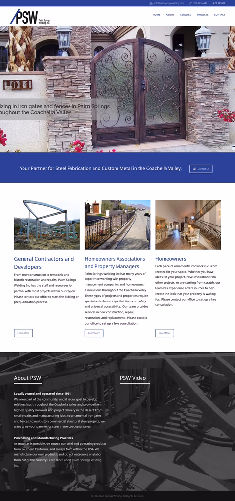 Palm-Springs-Welding Homepage 1440px