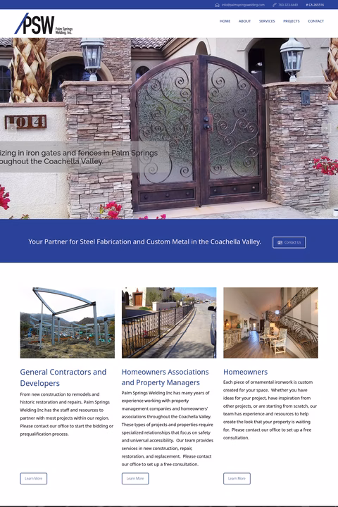 Palm-Springs-Welding Homepage 1440px