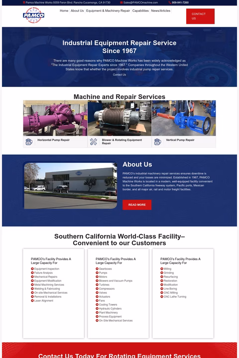 Pamco-Machine-Works Homepage 1440px