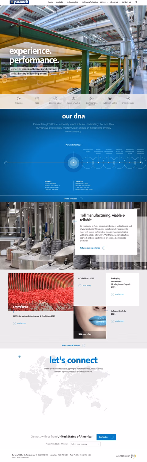 Paramelt Homepage 1440px