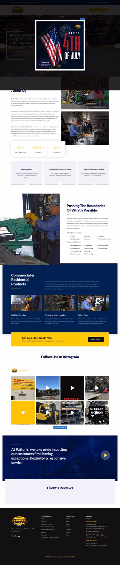 Pattons-Steel-Supply Homepage 1440px