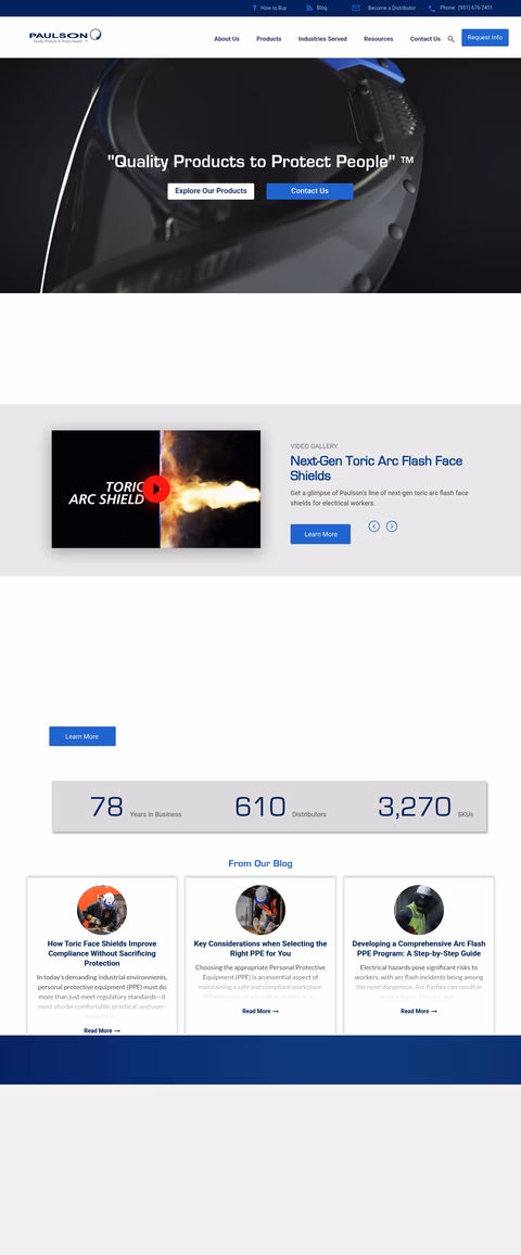 Paulson-Manufacturing Homepage 1440px